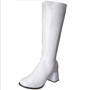 White Go-Go tall boots